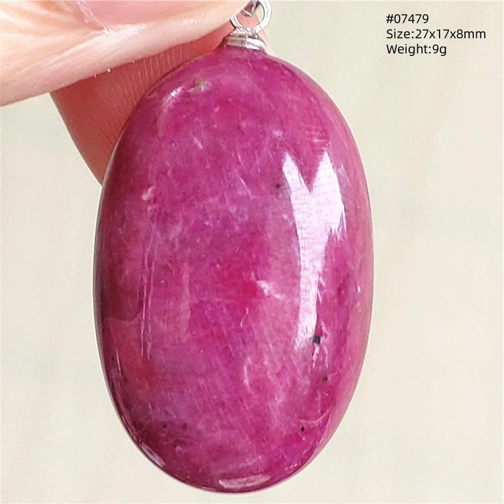 Natural Red Ruby Pendant Jewelry Love Heart Watermelon Ruby Zoisite Necklace Women Men 925 Sterling Silver AAAAA by Reinvent Yourself