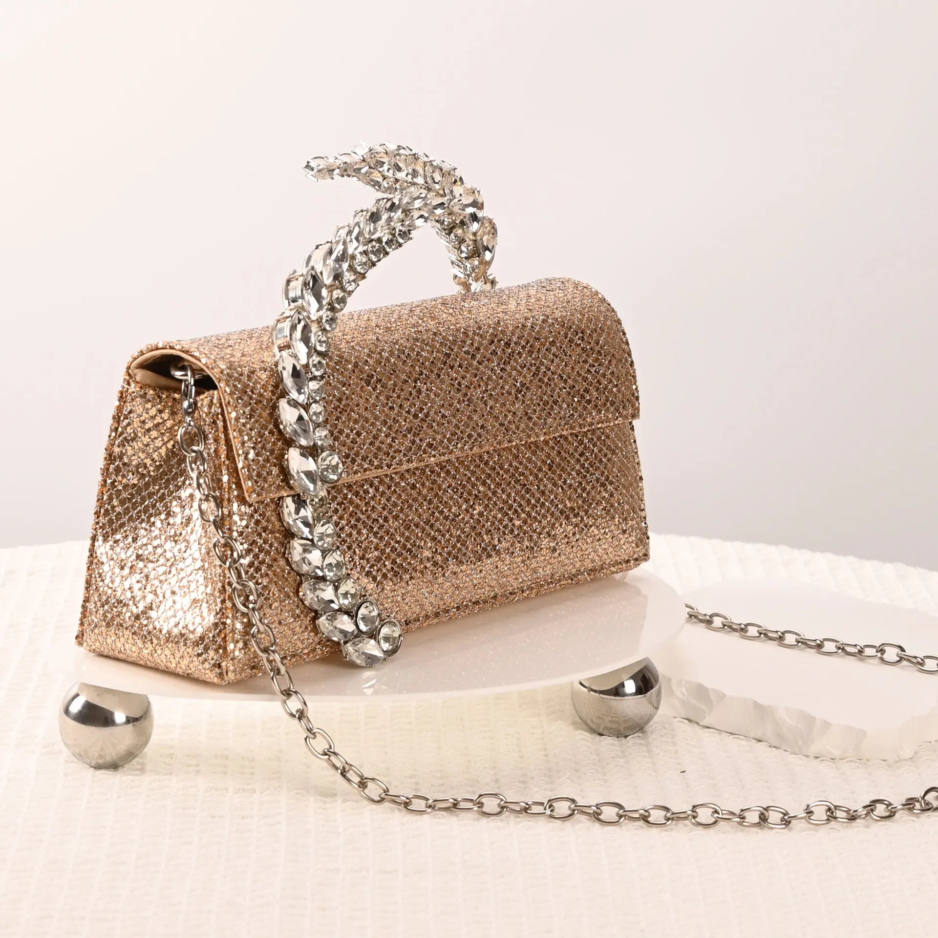 Luxury Diamond Evening Bag Clutch Satin Women Designer Handbags Crystal Silk Shoulder Crossbody Bags for Women Wedding Box Bag by Reinvent Yourself