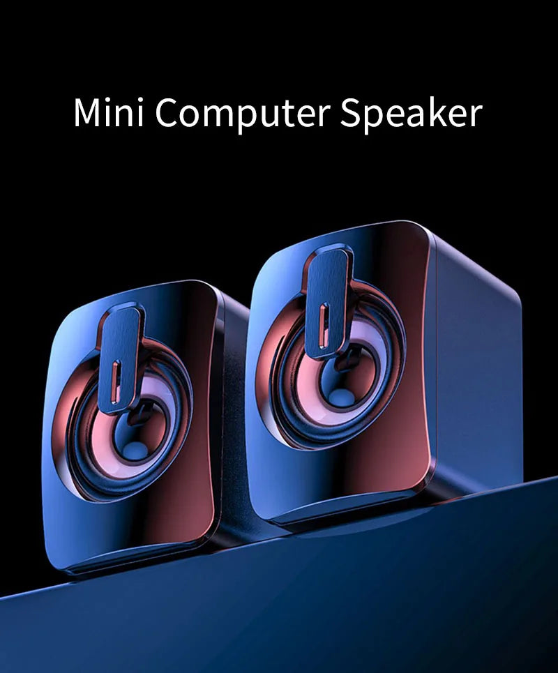 Computer Speakers PC Sound Box HIFI Stereo Microphone USB Wired Caixa De Som with LED Light For Desktop Computer by Reinvent Yourself