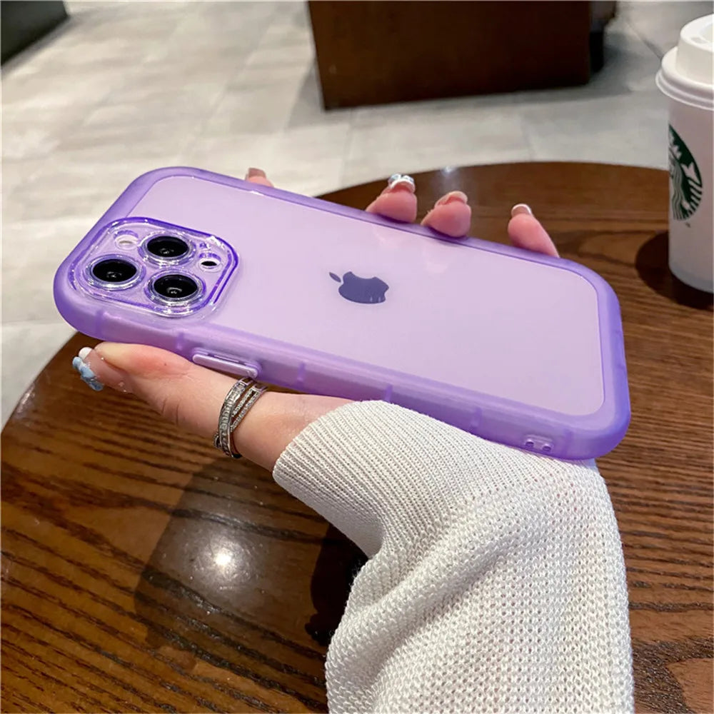 Luxury Shockproof Silicone Bumper Clear Phone Case For iPhone 15 14 Plus 13 12 11 15 Pro Max Camera Protection Transparent Cover by Reinvent Yourself