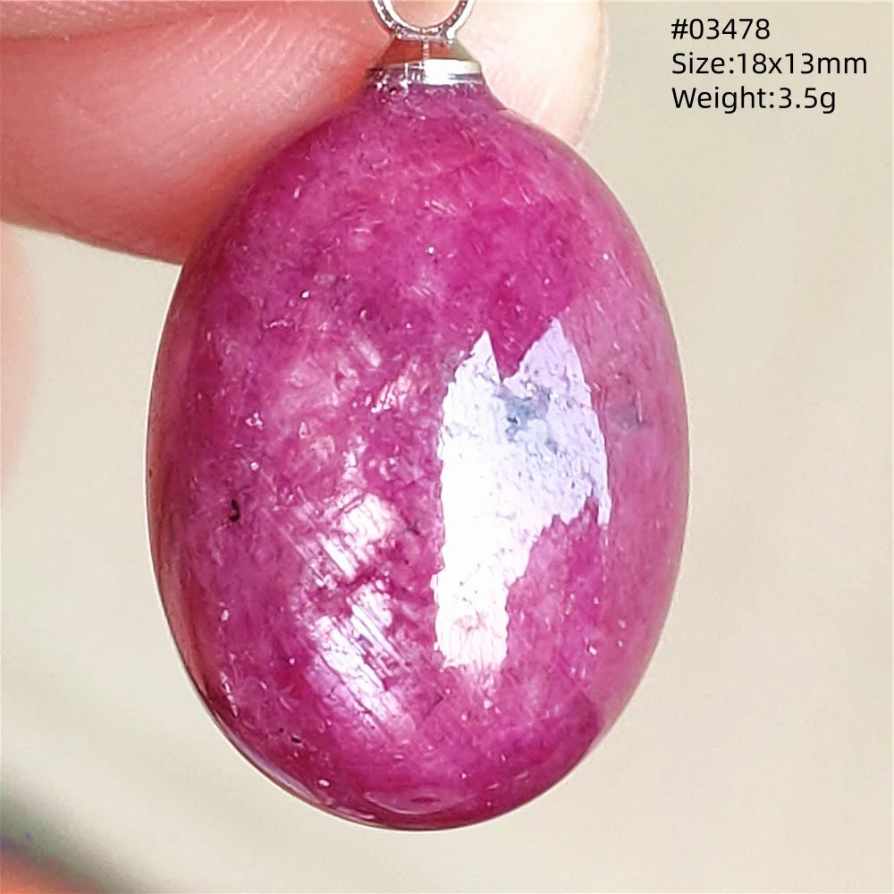 Natural Red Ruby Pendant Jewelry Love Heart Watermelon Ruby Zoisite Necklace Women Men 925 Sterling Silver AAAAA by Reinvent Yourself