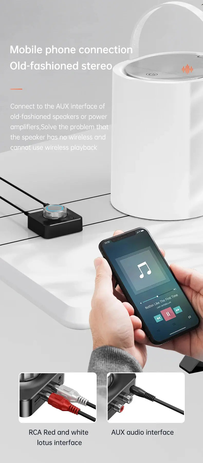 Bluetooth 5.0 Audio Receiver 3D Stereo Music Wireless Adapter TF Card RCA 3.5mm 3.5 AUX Jack For Car Speaker Amplifier Headphone by Reinvent Yourself