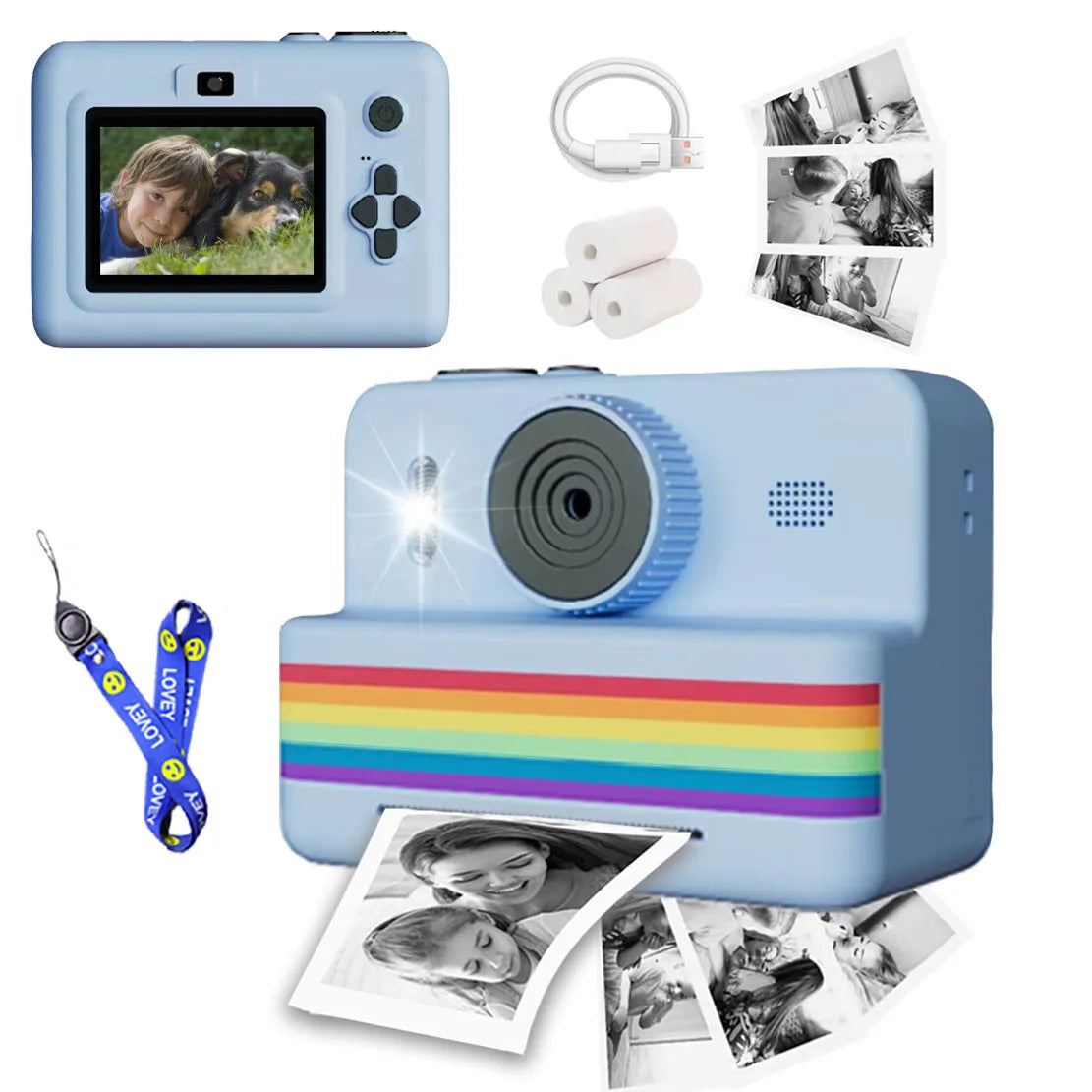 Digital Children Camera For Photography Mini Printer Portable Thermal Instant Print Photo Kids Camera 2.8inch HD Video Toy Gifts by Reinvent Yourself