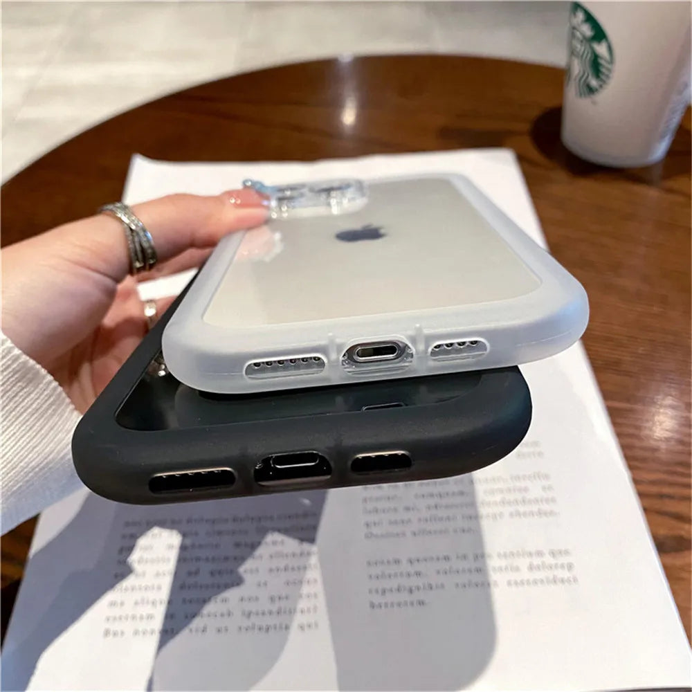 Luxury Shockproof Silicone Bumper Clear Phone Case For iPhone 15 14 Plus 13 12 11 15 Pro Max Camera Protection Transparent Cover by Reinvent Yourself