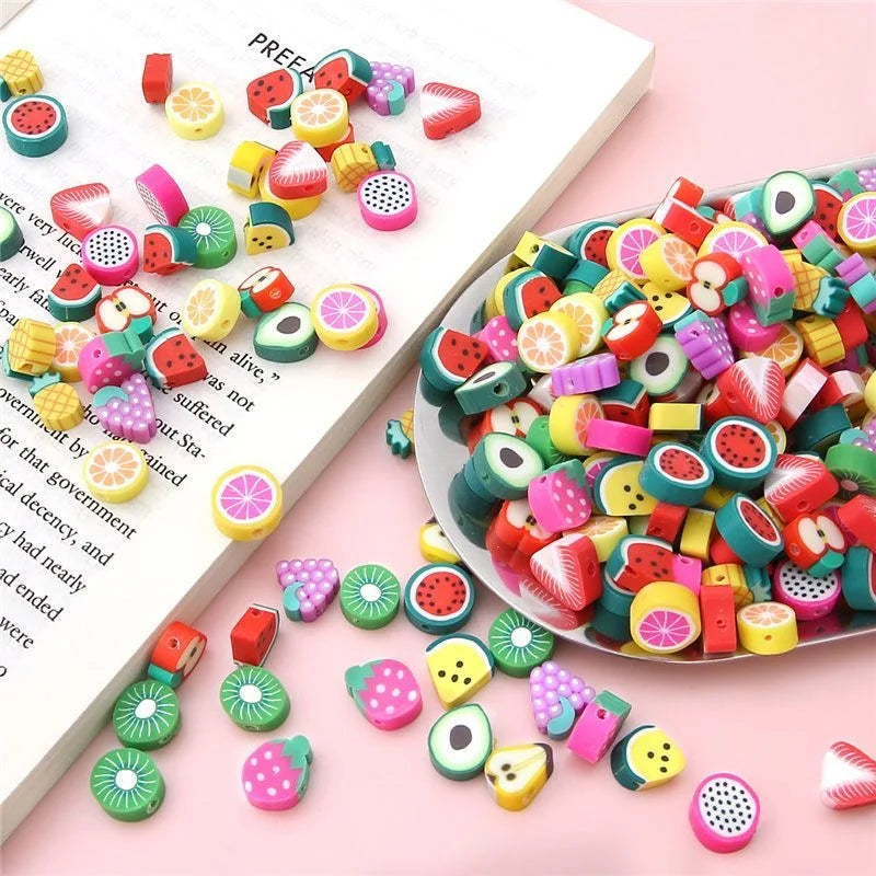 100/1000Pcs Flower Polymer Clay Beads Pattern Round Polymer Clay Beads for Jewelry Making Findings, Bracelet Accessories by Reinvent Yourself