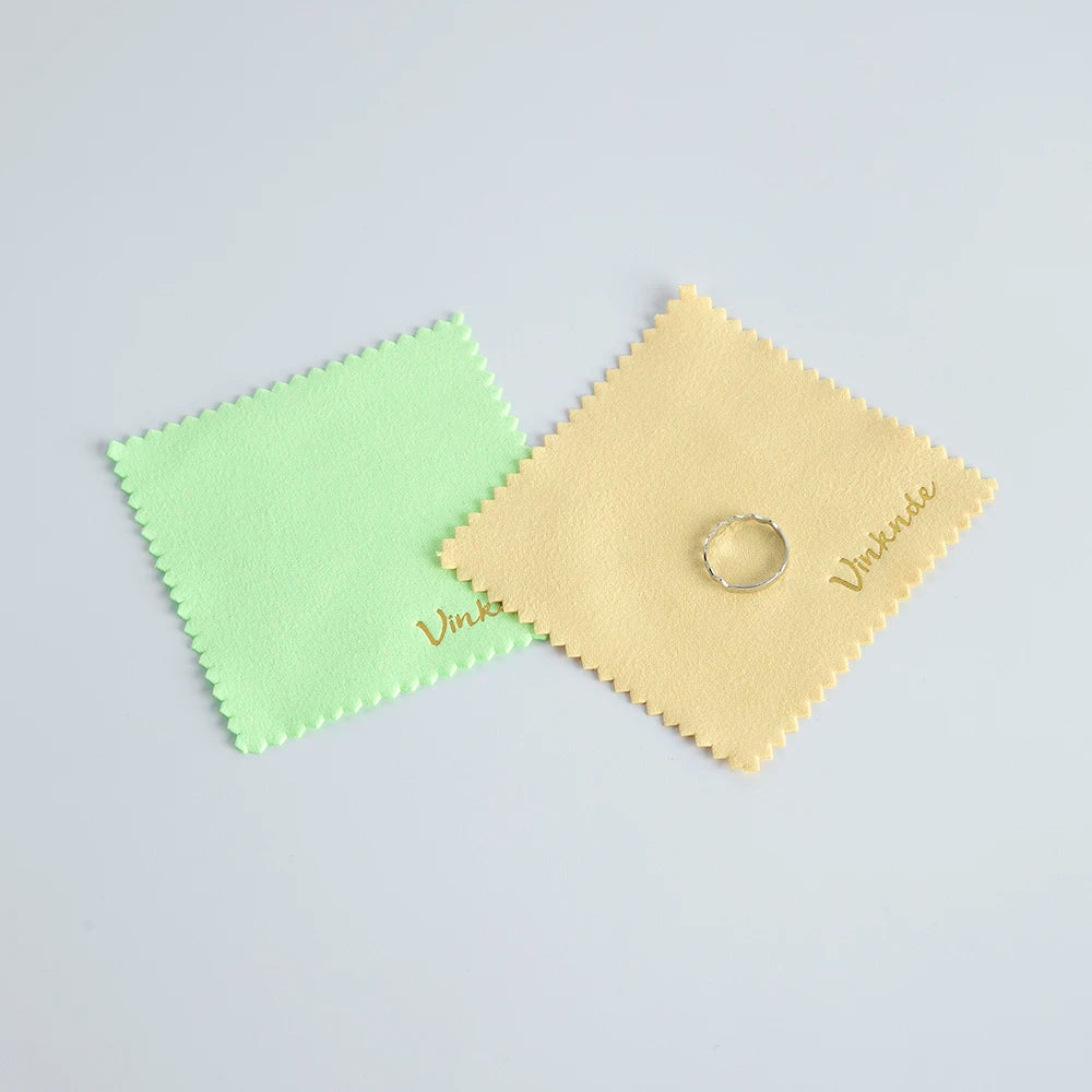 DIY Personalized Polishing Cloths Custom Jewelry Earrings Cleaning Cloth With Logo 8x8cm White Black Paper Individually packaged by Reinvent Yourself