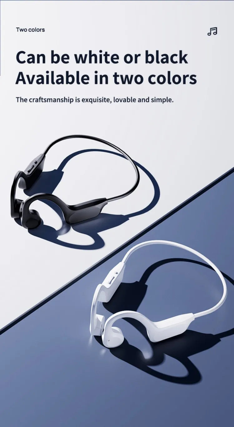X7 Wireless Bluetooth Earphones, Sports-Style Air-Conducting LED Battery Display, Memory Card Insertion Support by Reinvent Yourself