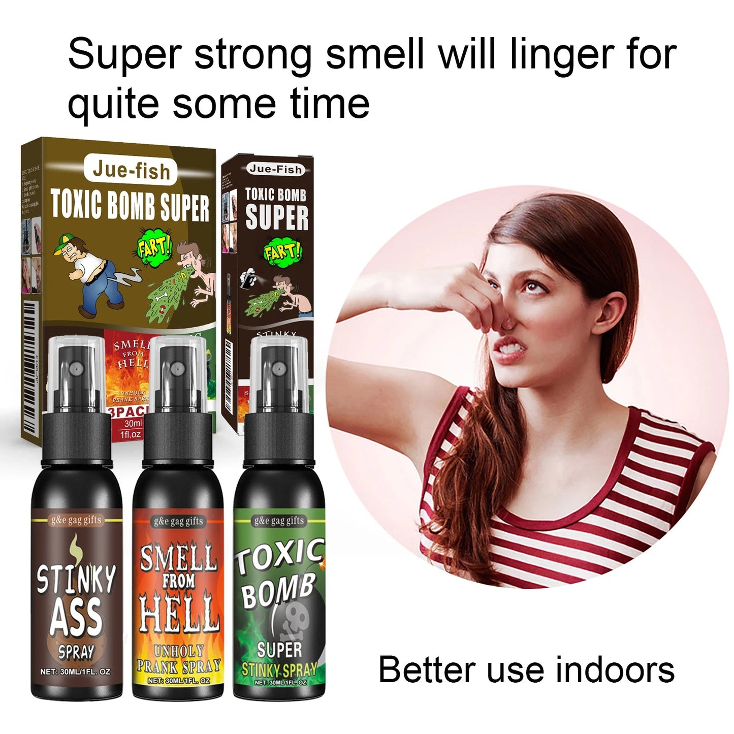 Novelties Liquid Fart Gag Prank Joke Spray Can Stink Bomb Smelly Stinky Gas Joke Sprinkle Prank Family Entertainment Supply by Reinvent Yourself