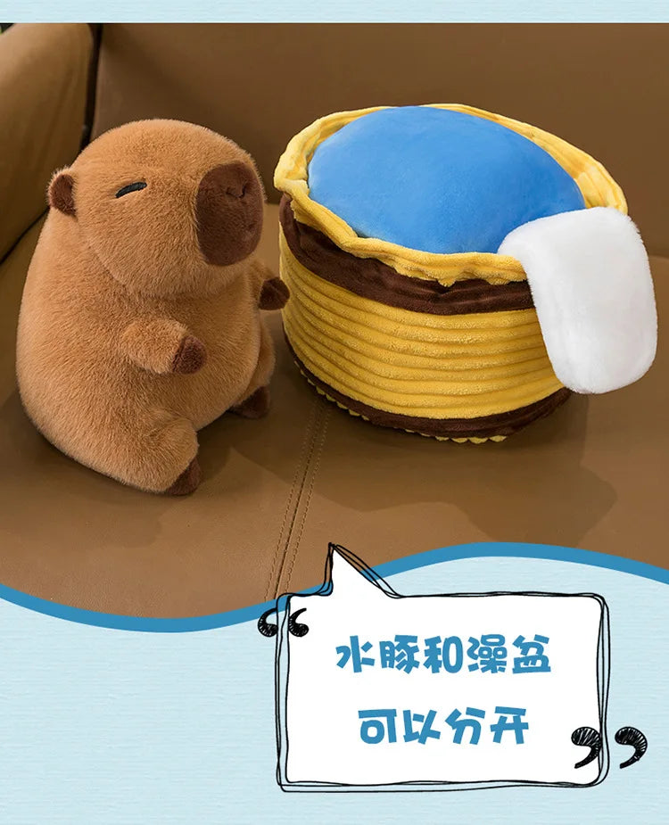 Take a Shower Capybara Plush Toy Stuffed Animals Pillow Hugging Toy Creative Trick Home Decor Play House for Kids Birthday Gifts by Reinvent Yourself