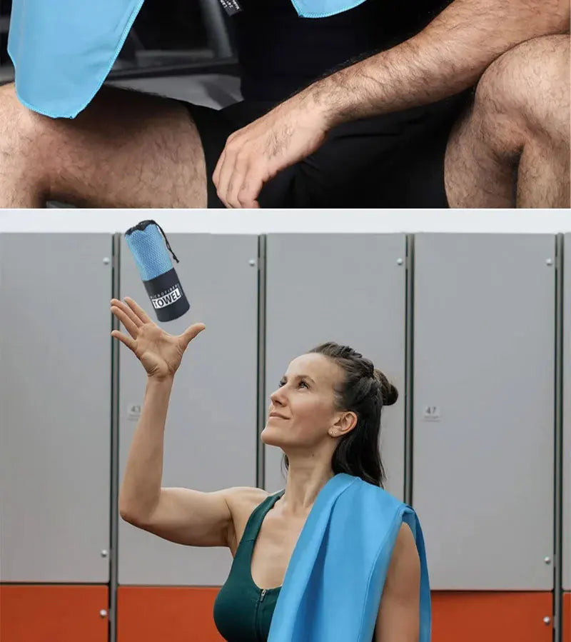 Microfiber Towel Thick Quick Dry Hair Absorbent Large Super Soft and Lightweight Ideal for Travel Sports and Fitness for Yoga by Reinvent Yourself
