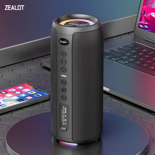 ZEALOT-S51PRO 40W High-power Bluetooth Speaker 3D Stereo Bass Bluetooth Speaker Portable IPX5 Waterproof Suitable TWS Boom Box by Reinvent Yourself