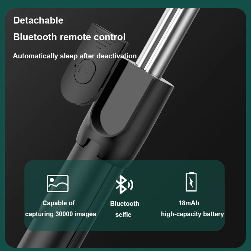Portable Bluetooth Selfie Stick Mobile Tripod Holder with Remote Shutter Extendable Wireless Remote Retractable Phone Stand by Reinvent Yourself