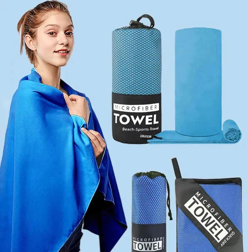 Microfiber Towel Thick Quick Dry Hair Absorbent Large Super Soft and Lightweight Ideal for Travel Sports and Fitness for Yoga by Reinvent Yourself