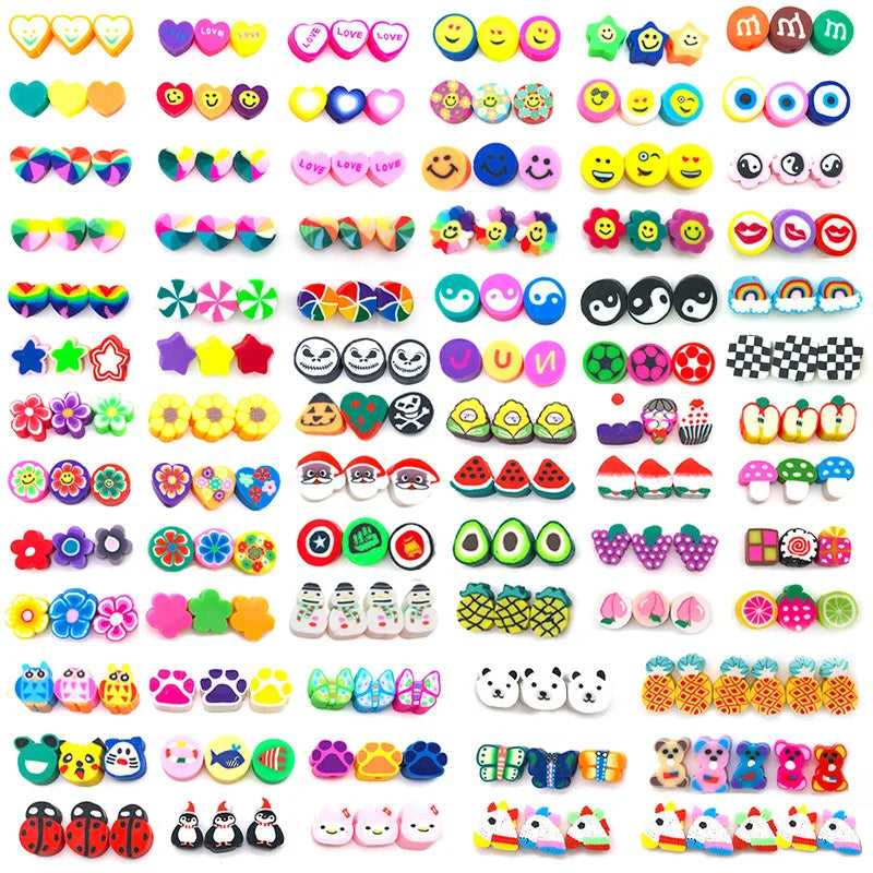 100/1000Pcs Flower Polymer Clay Beads Pattern Round Polymer Clay Beads for Jewelry Making Findings, Bracelet Accessories by Reinvent Yourself