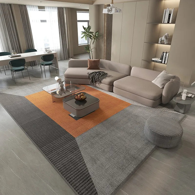 Modern Geometric Pattern Living Room Carpet Soft Non-slip Gaming Room Decoration Rug Light Luxury Easy Clean Coffee Tables Mat by Reinvent Yourself