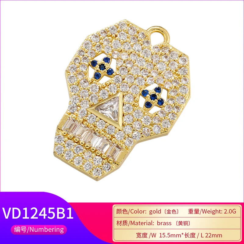 ZHUKOU whale charms for jewelry making crown pendants for handmade jewelry making supplies accessories wholesale VD1247 by Reinvent Yourself