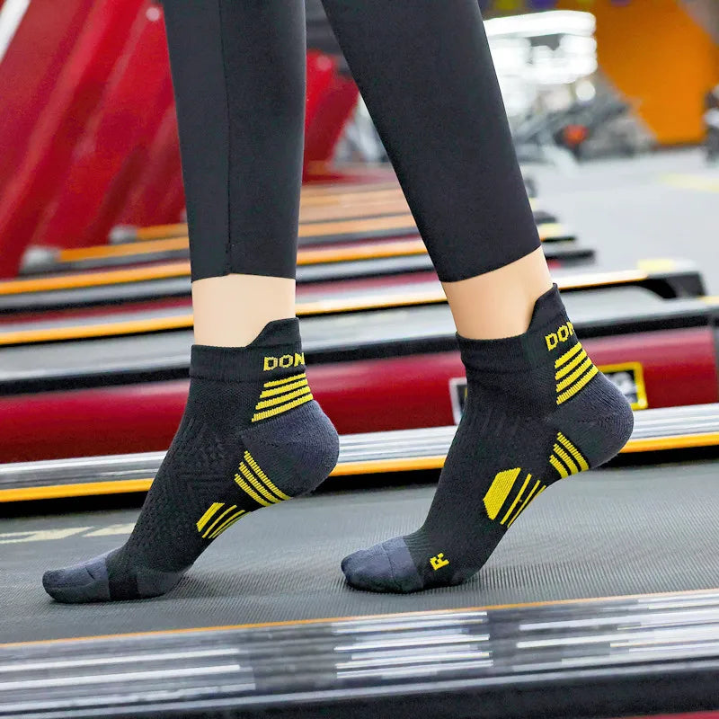 3 Pairs Marathon Socks Men Women Professional Sport Ankle Running Socks Thickened Cushioned Tube Low Cut Fitness Short Sock Mesh by Reinvent Yourself