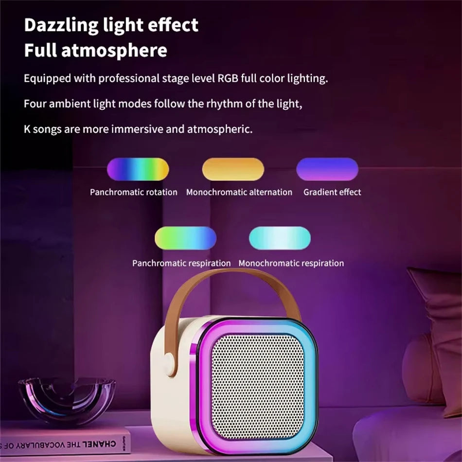 New Hot K12 Bluetooth Speaker Portable Home Cute Karaoke Mini Wireless Audio with Microphone K Song Family Singing Machine by Reinvent Yourself