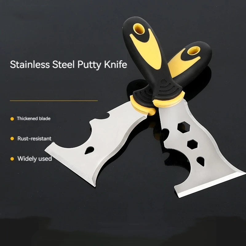 Multifuntional Use Putty Knife Stainless Steel Paint Scraper Removal Construction Tool for Wallpaper Can Opener Home DIY by Reinvent Yourself