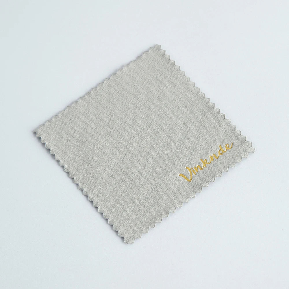 DIY Personalized Polishing Cloths Custom Jewelry Earrings Cleaning Cloth With Logo 8x8cm White Black Paper Individually packaged by Reinvent Yourself