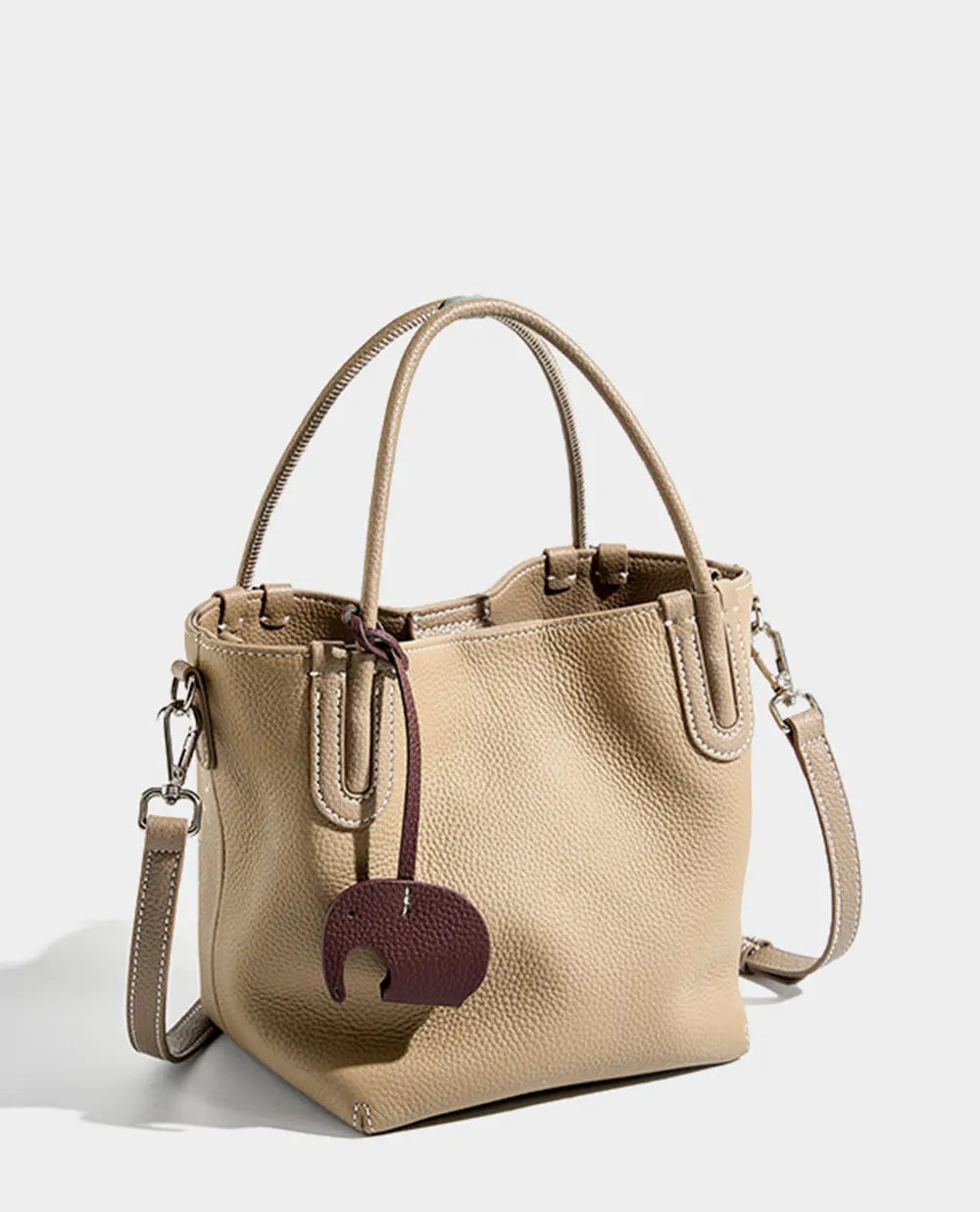 Genuine Leather Women Bucket Bag Luxury Designer Handbags High Quality Cowhide Women's Shoulder Bags Fashion Crossbody Bag by Reinvent Yourself