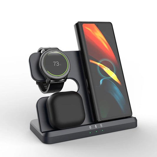 Wireless Charger 3 In 1 Stand Dock For Samsung Galaxy S24 S23 S22 Buds 2/3 Pro Galaxy watch 7 6 Induction Fast Charging Station by Reinvent Yourself