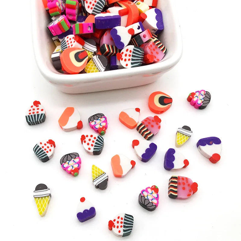 100/1000Pcs Flower Polymer Clay Beads Pattern Round Polymer Clay Beads for Jewelry Making Findings, Bracelet Accessories by Reinvent Yourself