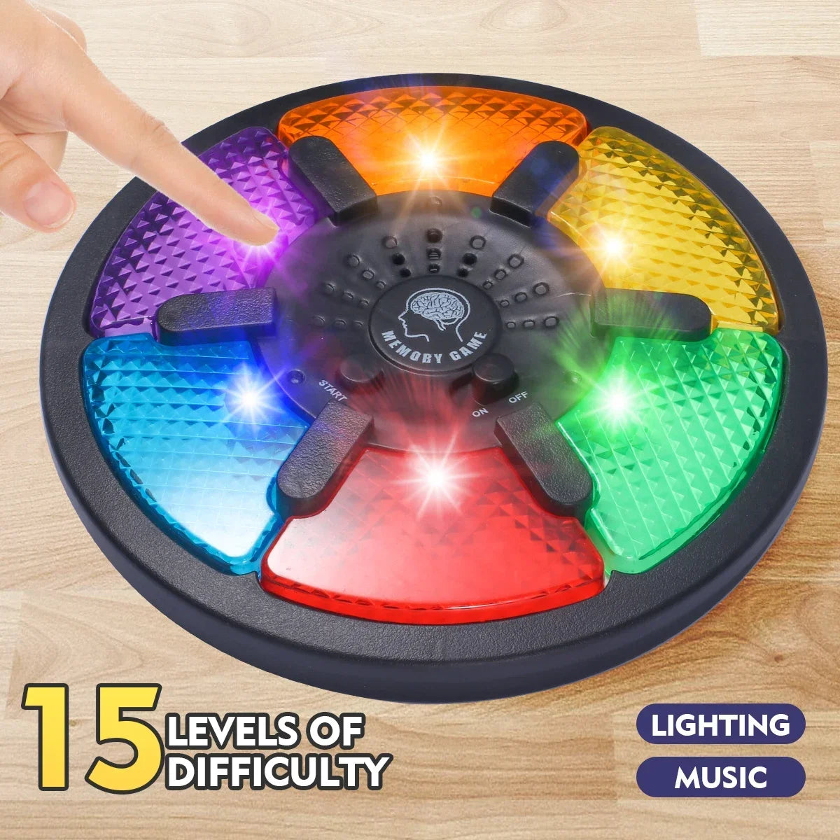 Memory Game Machine Handheld Electronic Memory Game with Light and Sound Puzzles Creative Interactive Game Toys Memory Training by Reinvent Yourself