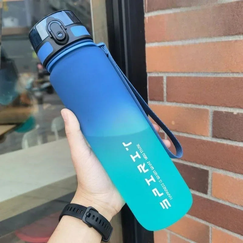 1 Liter Large Capacity Sports Water Bottle Leak Proof Colorful Plastic Cup Drinking Outdoor Travel Portable Gym Fitness Jugs by Reinvent Yourself