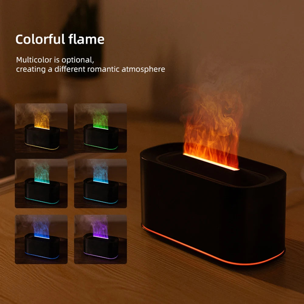 Essential Oil Diffuser,Flame Colorful Water Vapor Fire Humidifier for Aromatherapy Aroma Therapy Machine Room,Flame Diffuser by Reinvent Yourself