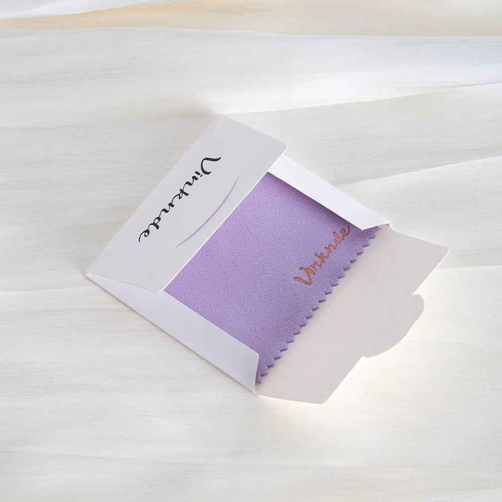 DIY Personalized Polishing Cloths Custom Jewelry Earrings Cleaning Cloth With Logo 8x8cm White Black Paper Individually packaged by Reinvent Yourself