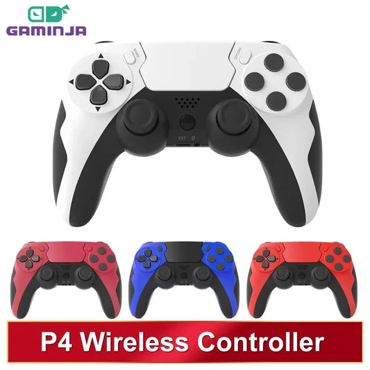 GAMINJA Wireless Controller Bluetooth Gamepad Double Vibration 6Axis Joypad Touchpad Microphone Earphone Port For PS4 PS3 PC by Reinvent Yourself