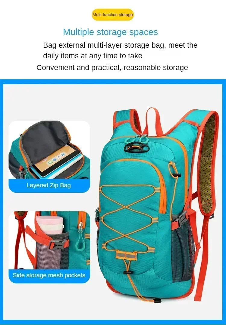 Ultralight Cycling Backpack with Water Bag Ergonomic Strap MTB Road Bicycle Outdoor Hiking Climbing Bag for Sports Fitness by Reinvent Yourself