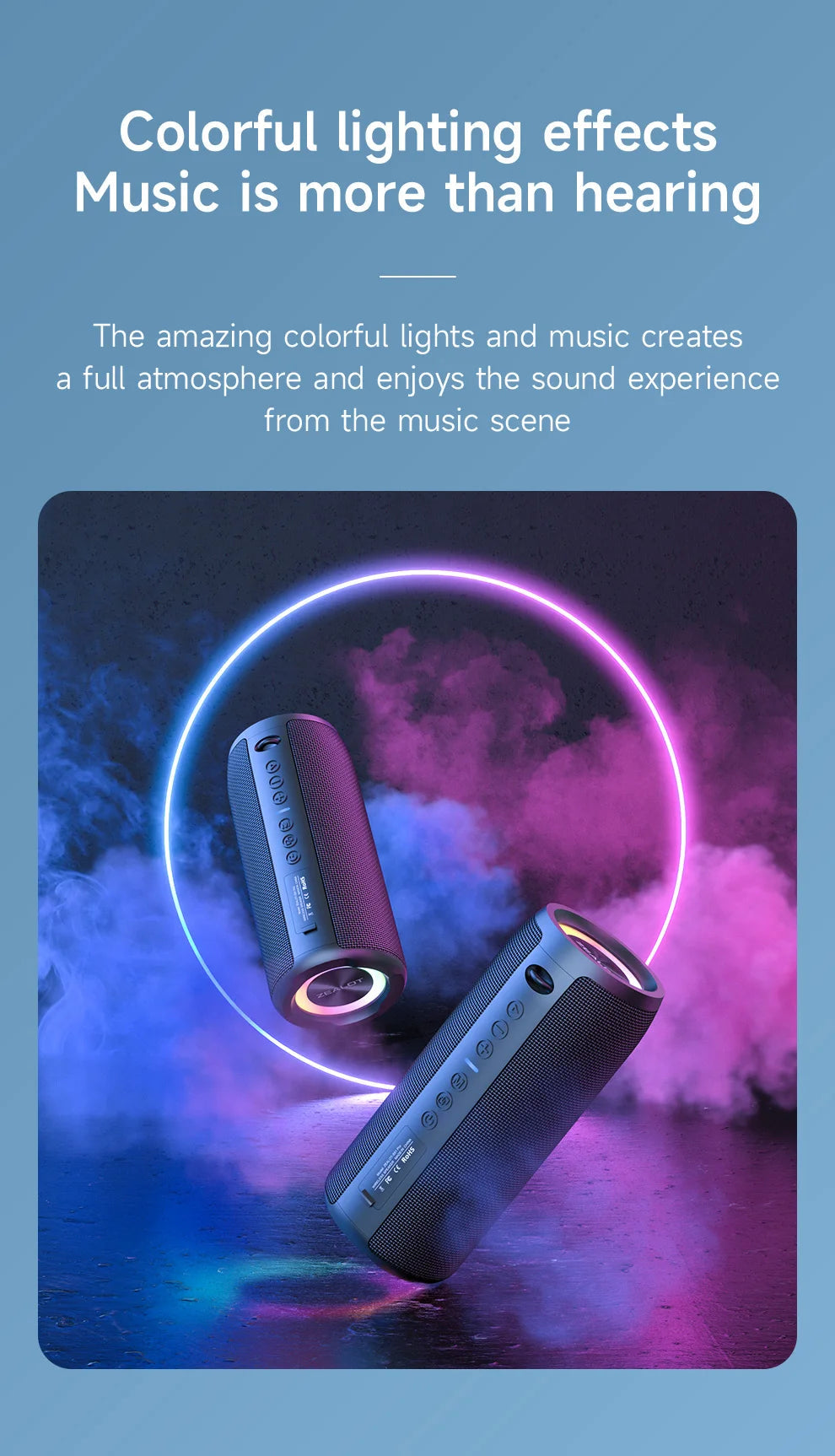 ZEALOT-S51PRO 40W High-power Bluetooth Speaker 3D Stereo Bass Bluetooth Speaker Portable IPX5 Waterproof Suitable TWS Boom Box by Reinvent Yourself