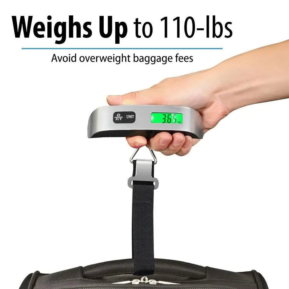 Luggage Scale 110lb 50kg Digital Handheld Portable Hanging Baggage Scale for Travel Suitcase Weight Scale by Reinvent Yourself