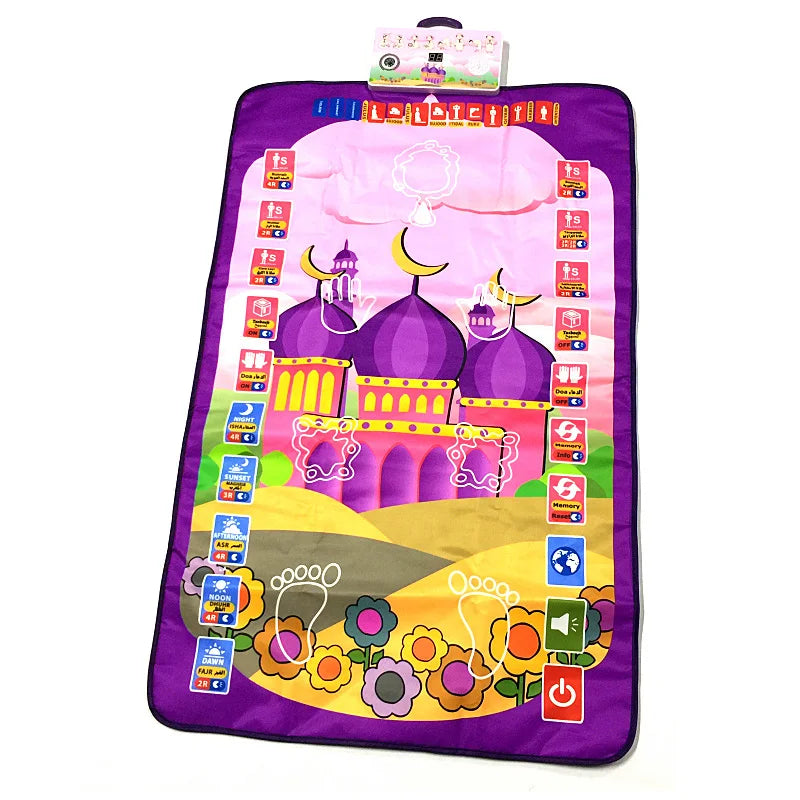 Talking Prayer Mat Educational Interactive Rug Salah Muslim Kids Gift Islam Electronic Worship Blanket Compass Islamic Carpet by Reinvent Yourself