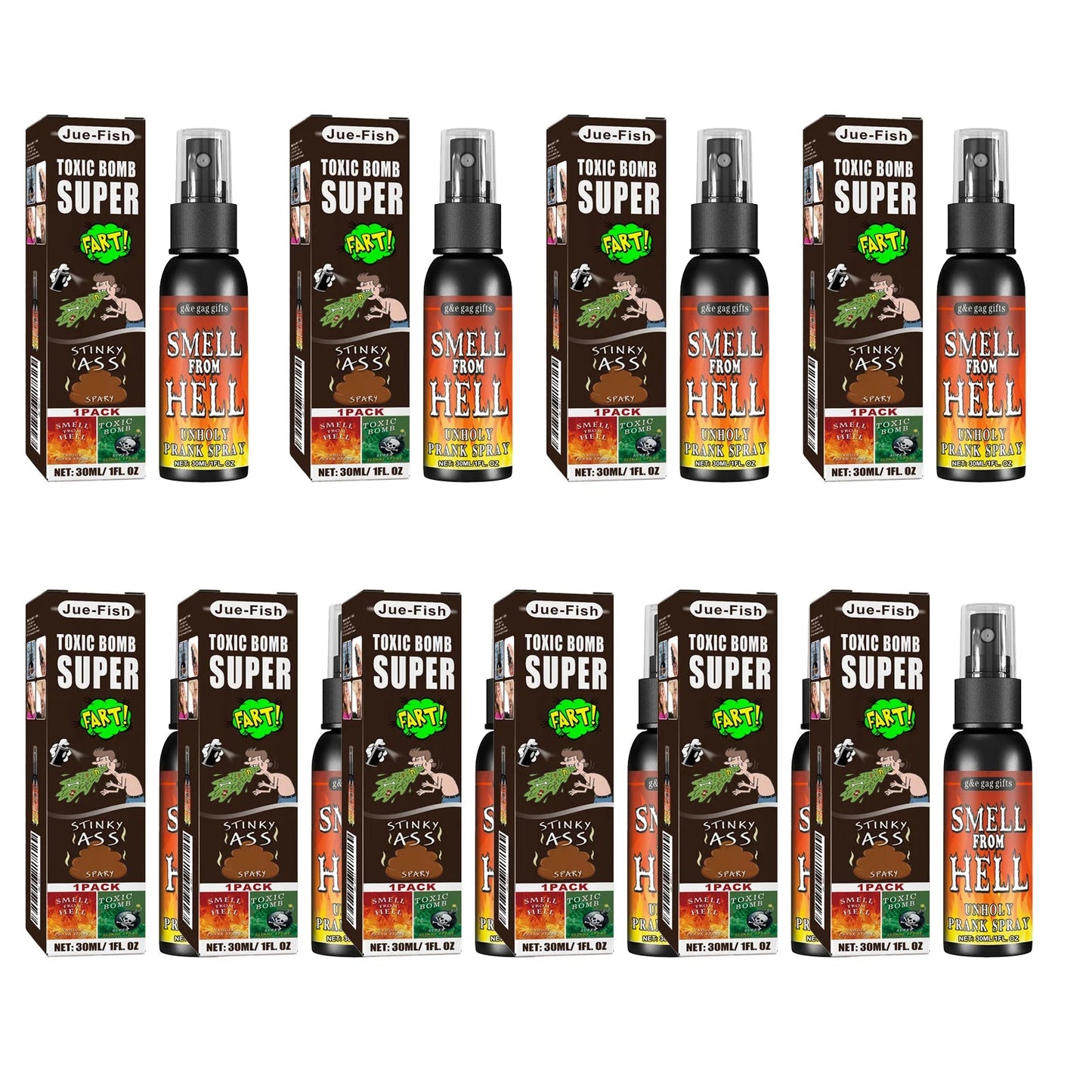 Novelties Liquid Fart Gag Prank Joke Spray Can Stink Bomb Smelly Stinky Gas Joke Sprinkle Prank Family Entertainment Supply by Reinvent Yourself