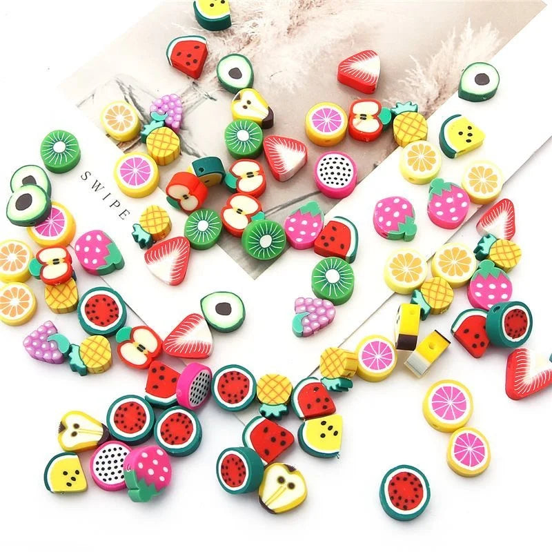 100/1000Pcs Flower Polymer Clay Beads Pattern Round Polymer Clay Beads for Jewelry Making Findings, Bracelet Accessories by Reinvent Yourself
