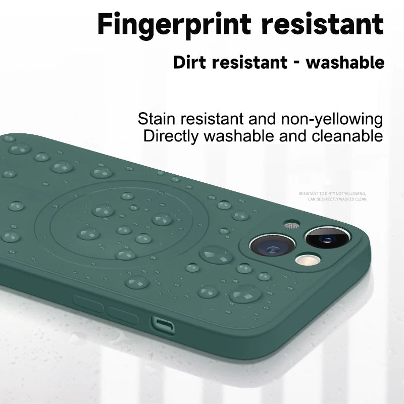 For Magsafe Magnetic Wireless Charge Case For iPhone 14 13 12 11 15 Pro Max Mini XR X S 7 8 Plus Soft Liquid Silicone Back Cover by Reinvent Yourself