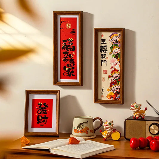 Prosperous New Year Decorative Painting Living Room Decoration God of Wealth Photo Frame Decoration New Year Festive Props by Reinvent Yourself