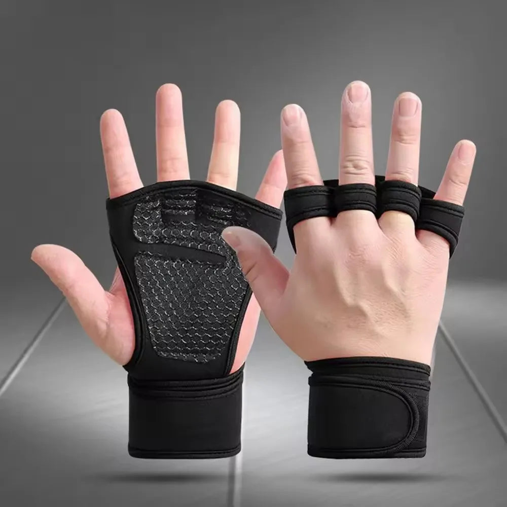 Fitness Men Women Gloves Gym Weightlifting Half Finger Wrist-Protecting Gloves Training Dumbbells Anti-Callus Anti Slip Gloves by Reinvent Yourself