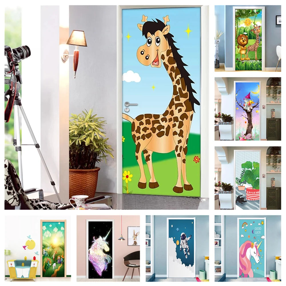 Scenery Door Stickers Wallpaper For Self-adhesive 3d Entrance Bathroom Sticker Room Decor Wall Photo Posters Vinyl On The Closet by Reinvent Yourself