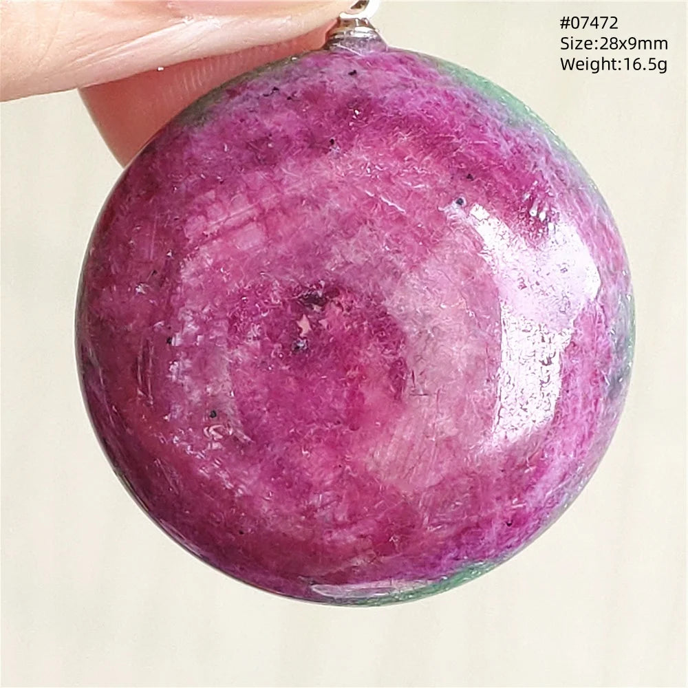 Natural Red Ruby Pendant Jewelry Love Heart Watermelon Ruby Zoisite Necklace Women Men 925 Sterling Silver AAAAA by Reinvent Yourself