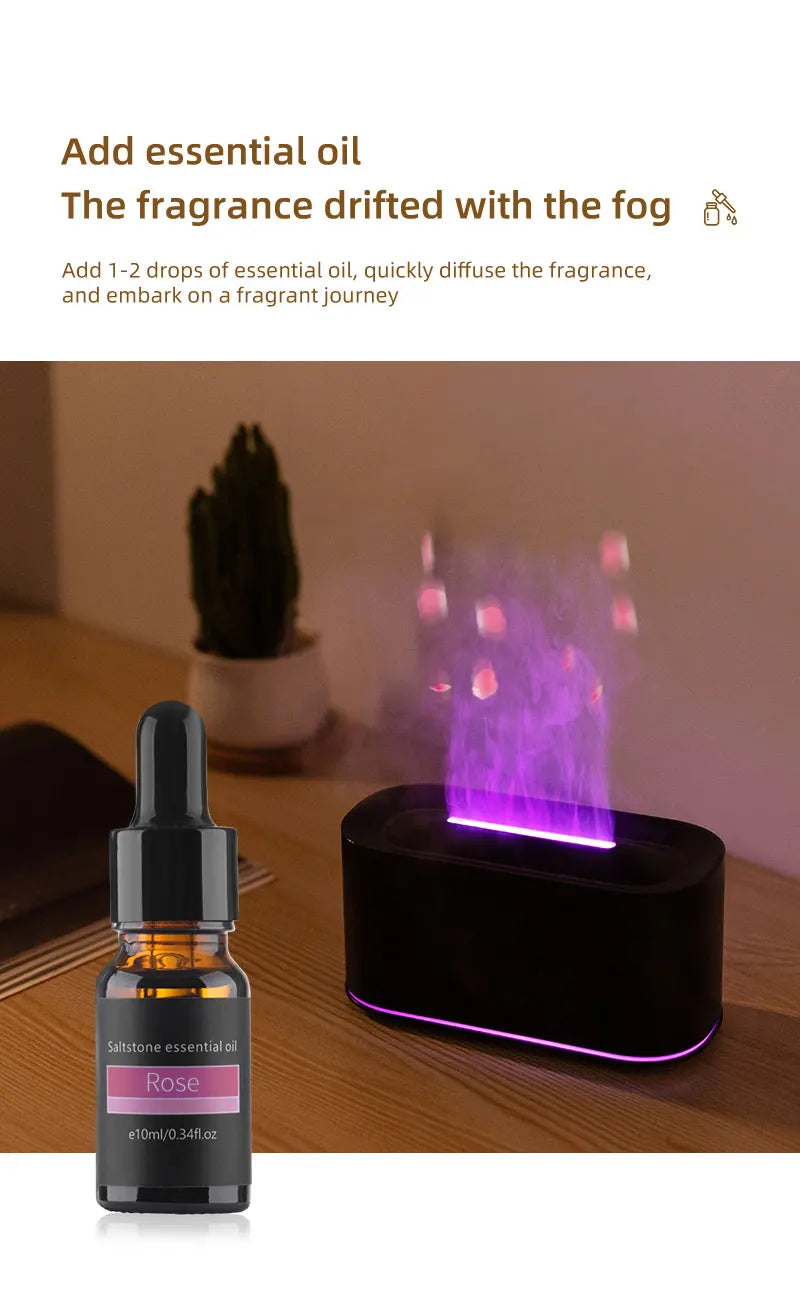 Essential Oil Diffuser,Flame Colorful Water Vapor Fire Humidifier for Aromatherapy Aroma Therapy Machine Room,Flame Diffuser by Reinvent Yourself