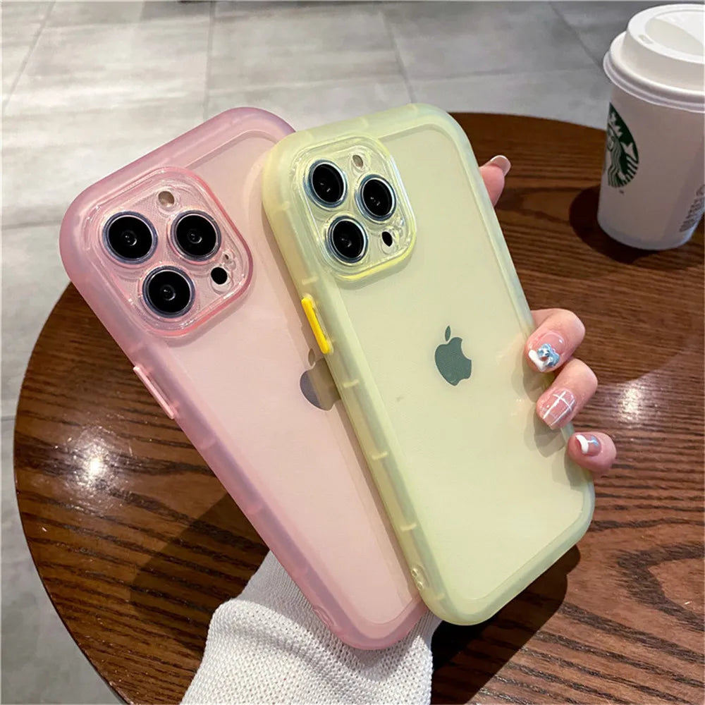 Luxury Shockproof Silicone Bumper Clear Phone Case For iPhone 15 14 Plus 13 12 11 15 Pro Max Camera Protection Transparent Cover by Reinvent Yourself