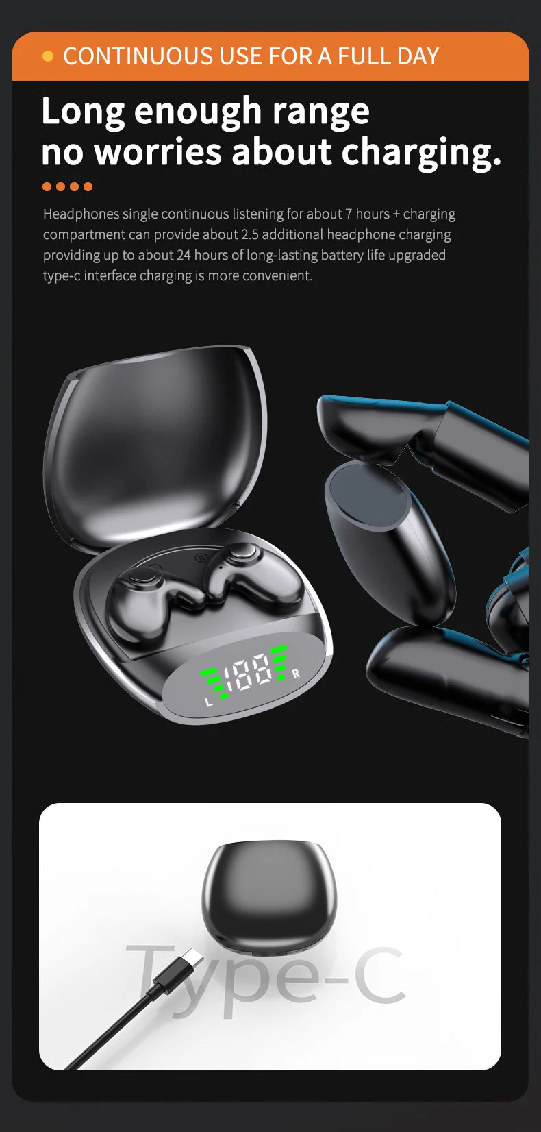 Waterproof Wireless Bluetooth 5.3 Headsets Mini headset Painless Call Noise Cancelling Thin Headphones Fit for Sleeping/Sports by Reinvent Yourself