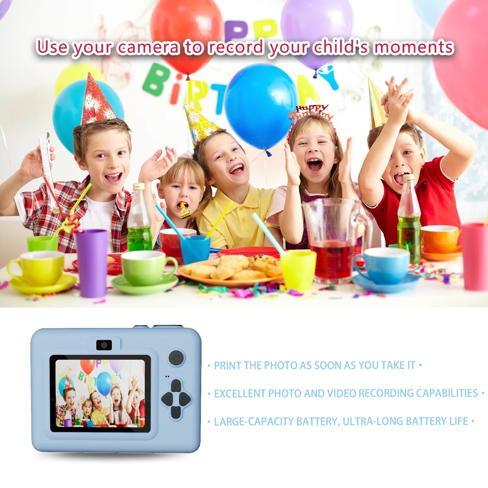 Digital Children Camera For Photography Mini Printer Portable Thermal Instant Print Photo Kids Camera 2.8inch HD Video Toy Gifts by Reinvent Yourself