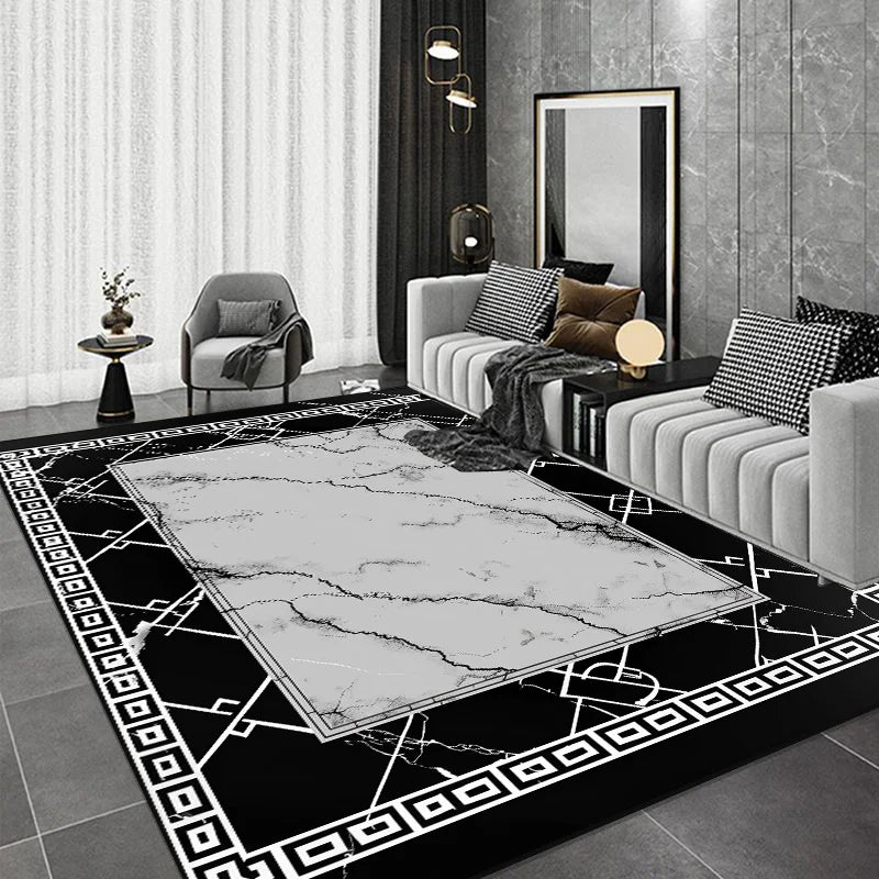 Black Chinese Style Carpets for Living Room Home Abstract Bedroom Decoration Luxury Large Area Rug Sofa Table Non-slip Floor Mat by Reinvent Yourself