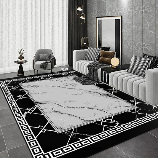 Black Chinese Style Carpets for Living Room Home Abstract Bedroom Decoration Luxury Large Area Rug Sofa Table Non-slip Floor Mat by Reinvent Yourself