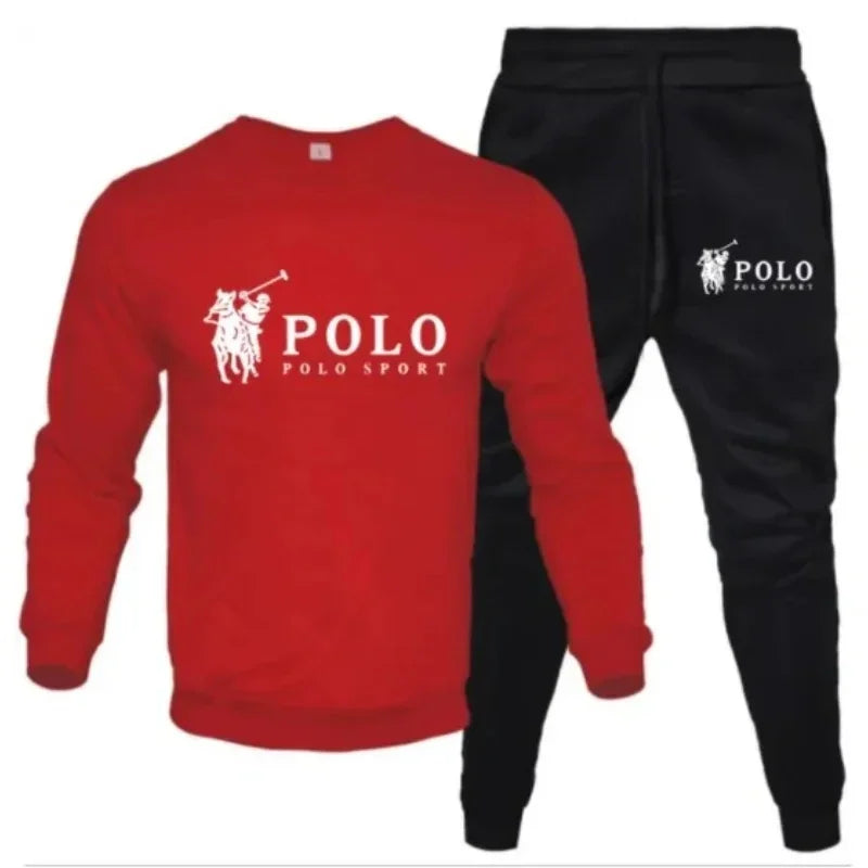 A two-piece set of men's round-neck pullover and jogging pants for autumn and winter fashion fitness outdoor casual sportswear by Reinvent Yourself